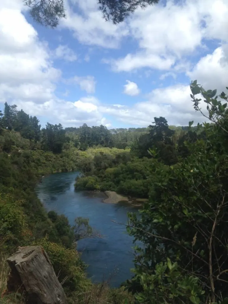 Huka Falls hike on the North Island of New Zealand