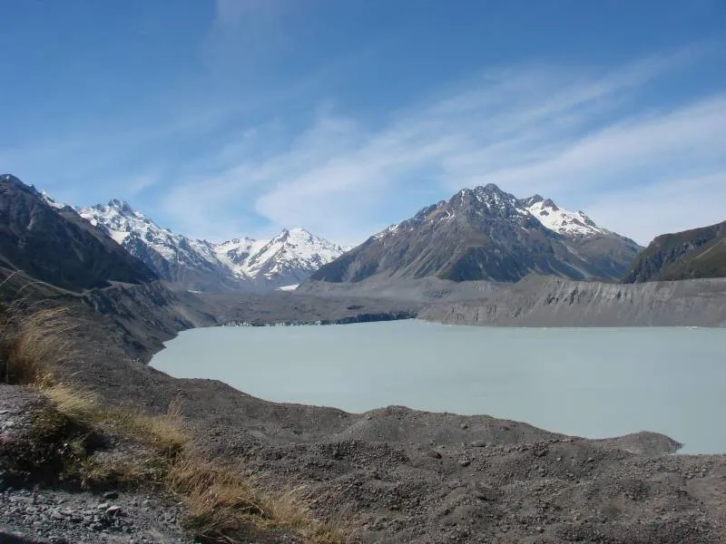 Tasman Glacier in National Mount Cook Park NZ
