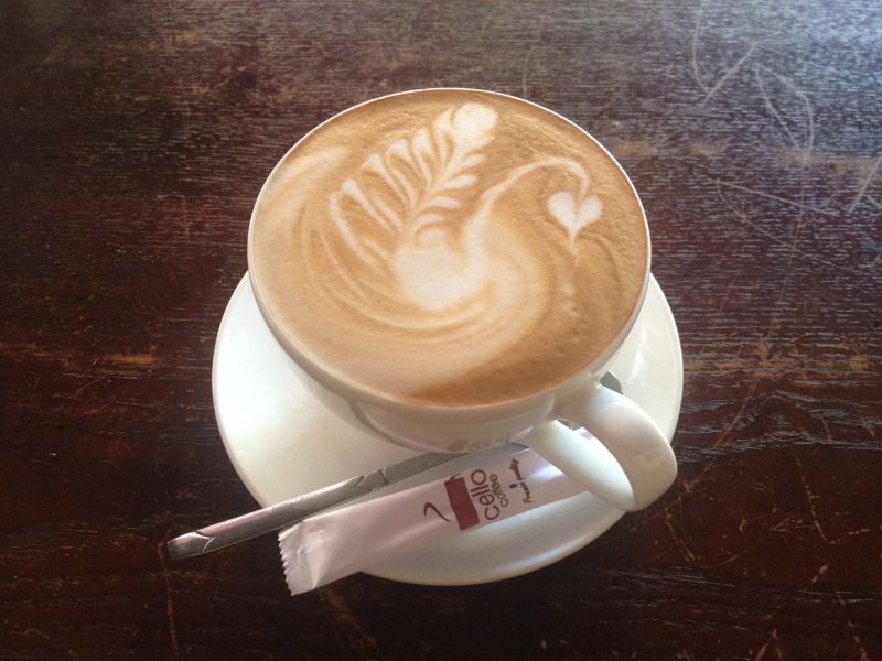 Swan art in coffee