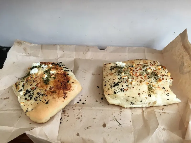 Garlic-rosemary focaccia at Crust Bakery