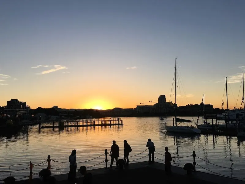 Sunset from Inner Harbour in Victoria