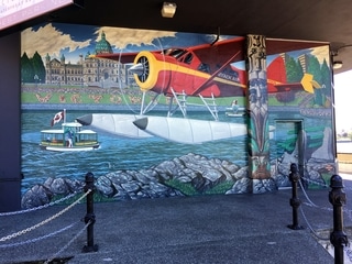 Street art sea plane in Victoria BC