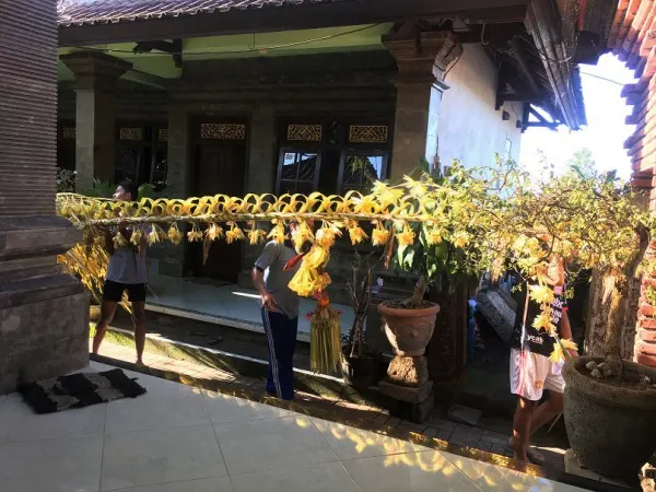 Penjor Galungan Day Balinese religious holiday