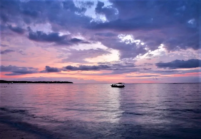 Sunset on Nusa Lembongan Bali Indonesia