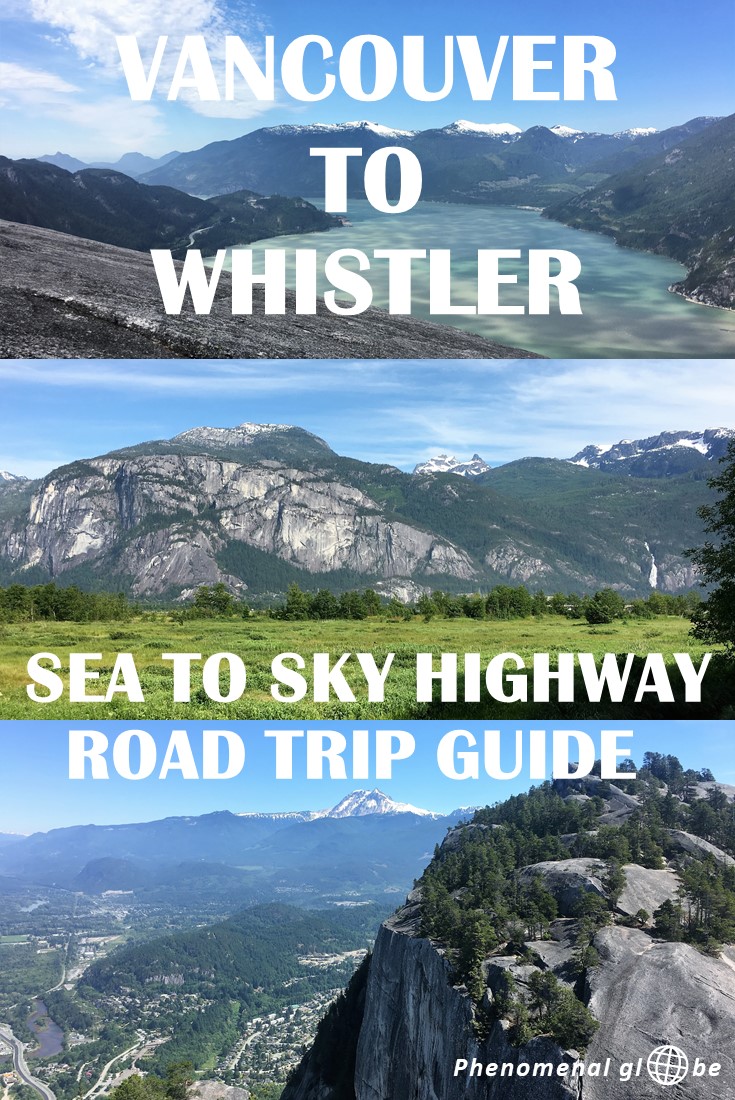 The best things to do along the famous Sea to Sky highway in British Columbia! Beautiful Highway 99 runs from Vancouver to Whistler, along the way there are lots of highlights you don’t want to miss! Check out this post for inspiration and visit: Lions Gate Bridge, Horseshoe Bay, Shannon Falls, Stawamus Chief Provincial Park, Squamish Spit & Estuary, Alice Lake Provincial Park, Garibaldi Provincial Park, Brandywine Falls Provincial Park, Whistler and Rainbow Falls. #Canada #BC #SeaToSkyHighway