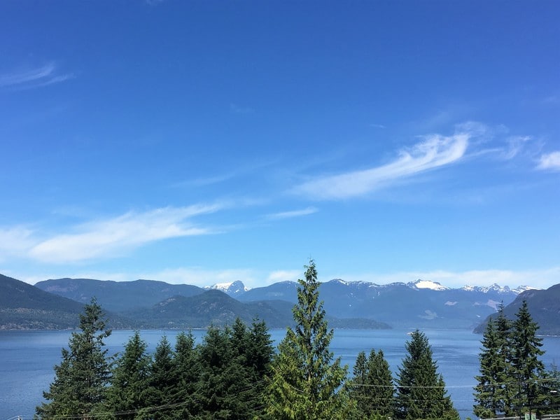 View over Howe Sound from the Sea to Sky highway
