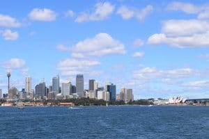 Sydney skyline from the ferry