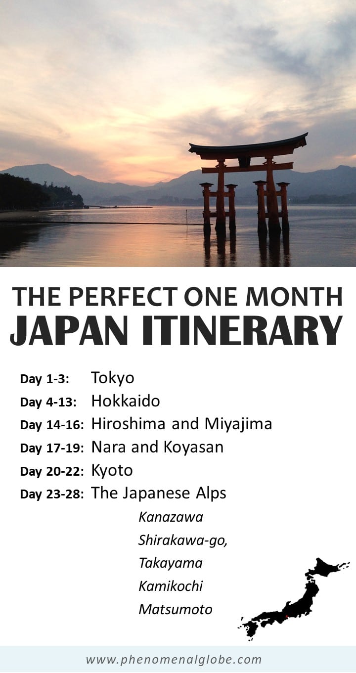 travel japan for a month