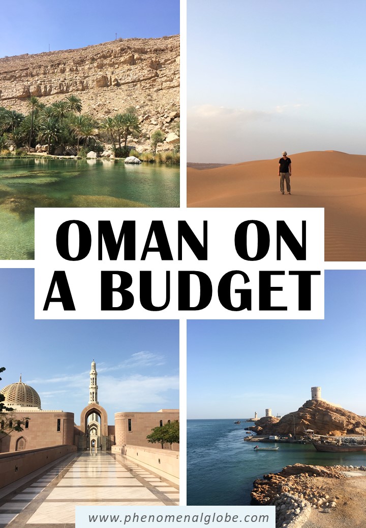 How to travel Oman on a budget: detailed breakdown of the average daily travel budget for a 2-week road trip (accommodation, transport, food, visa) + budget saving tips! #Oman #MiddleEast #RoadTrip
