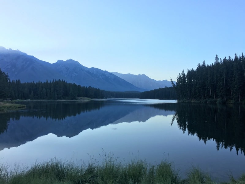 Banff National Park quiet lake in the morning