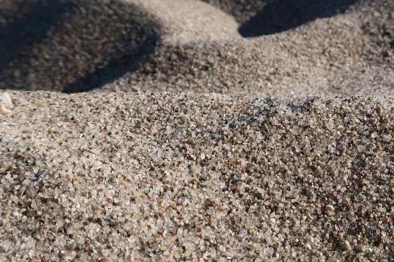 Quartz sand on Spiaggia di Is Arutas Sardinia